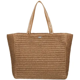 Strandtasche ROXY "Spotless Sunnies", Damen, braunie, Obermaterial: 100% Papier;, Taschen Strandtasche