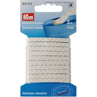 Prym 910013 Standard-Elastic 5 mm weiß, Polyester, PRYM_910013-1