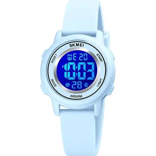 Digitaluhr Damen Damenuhr Digital Armbanduhr Damen wasserdichte Uhren mit Weichem Gummiarmband und LED-Leuchtdisplay