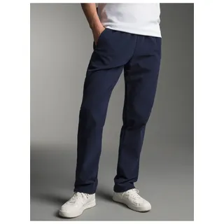 Jerseyhose TRIGEMA "TRIGEMA Fleece Freizeithose", Herren, Gr. XS, US-Größen, blau (navy), Fleece, 100% Polyester, Hosen Jerseyhose