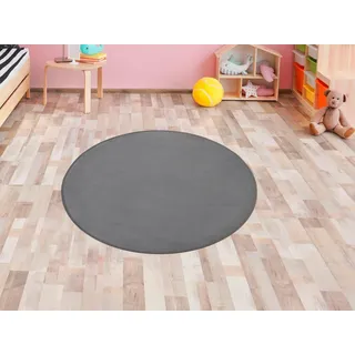 Primaflor-Ideen in Textil Kinderteppich »SITZKREIS«, rund, 5 mm Höhe, Spielteppich ideal im Kinderzimmer, grau