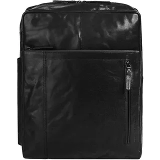 Spikes & Sparrow Laptoprucksack echt Leder, schwarz