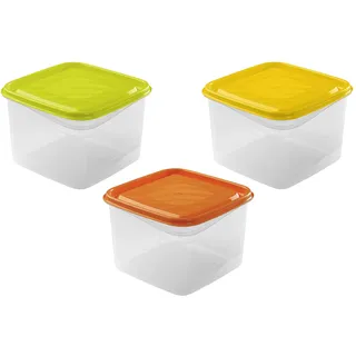 Pratesi Contenitore Quadro 1,9 LT.col.Ass, 18/8 Stainless Steel, Multicolour, One Size