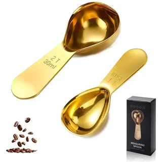 2 Stück kaffeelöffel portionierer- 2er Pack Messlöffel für Kaffee (15ML und 30ML) Exakter Messlöffel für Kaffee Zucker und mehr (15ml+30ml)