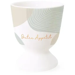Grafik Werkstatt Eierbecher mit Echtgold | Porzellan Becher | Guten Appetit