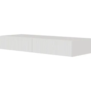 Selsey Veldio Wand-Schminktisch 110 cm mit Lamellenfront weiß,