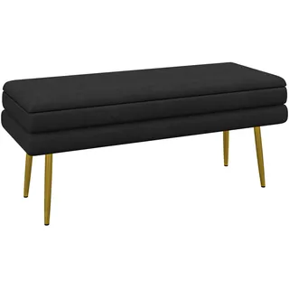 Homcom Polsterbank Schwarz 100 x 37,5 x 42 cm