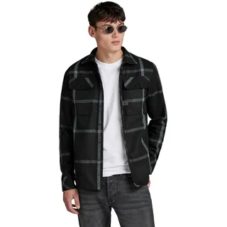 G-Star RAW Herren CPO Regular Hemd, Mehrfarben (dk Black Louis Check D23583-D402-D416), XL