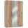 Drehtürenschrank Level by fresh to go 150 x 216 x 58 cm Weiß/Braun