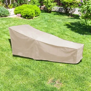MOUMOUTEN Gartenliege Abdeckung Wasserdicht Schutzhülle Outdoor Chaiseloung | Winterfest Polyester Garten Terrassenmöbel Abdeckung Für Sonnenliege Chaiselongue-Stuhl Strandkorb(Beige)
