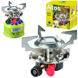 Meva Gas Tourist Stove for Gas Cartridges (Thread or Valve) ATOS piezo Igniter 1.8kW