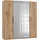 Drehtürenschrank Level by fresh to go 200 x 216 x 58 cm Braun