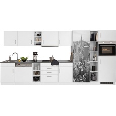 Bild von MÖBEL Küchenzeile »Paris«, mit E-Geräten, Breite 400 cm, weiß