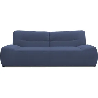 DOMO. collection Sofa Boho, 3 Sitzer Couch im Boho-Style, 3er Sofa, Bigsofa Garnitur Polstersofa, 224 x 109 x 81 cm (BxTxH), dunkelblau