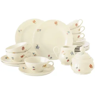 Seltmann Weiden Geschirr-Set »Teeservice Marieluise Elfenbein Blütenmeer 20er Set bunt«, bunt