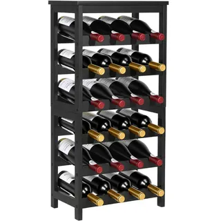 Vevor Weinregal 6-stöckig 36 kg Schwarz