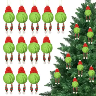 Weihnachtskugeln Grün 12 Stück Weihnachtskugeln Grün Weihnachtsbaumkugeln Weihnachtsbaumschmuck Weihnachtskugelns Grüne Deko Weihnachtsdeko Outdoor für Weihnachtsbaum Deko (B)