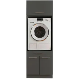 laundreezy LDSK1 Waschmaschinenschrank 67,5 x 200 x 67,5 cm Grau Metall