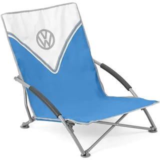 Board Masters VW Collection - Volkswagen Faltbarer Strand-Klapp-Faltstuhl mit Tragetasche im T1 Bulli Bus Design 70 cm Blau