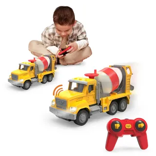 Driven by Battat – Ferngesteuerter LKW Betonmischer – Mini RC Auto Micro LKWs – Spielzeug mit Lichtern & Geräuschen – Realistische bewegliche Teile – Kinder ab 3 Jahren – Micro RC Zementlaster