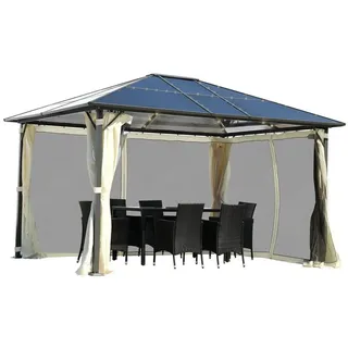 Alu-Pavillon Summerdream 4 x 3 m beige inkl. LEDs