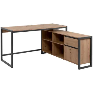 Finori Eckschreibtisch Eiche Artisan / Anthrazit