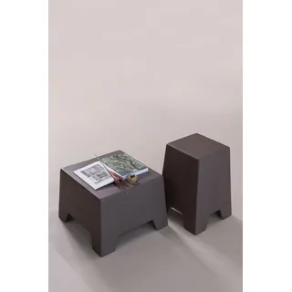 Woood Beistelltisch "Zina aus Fiberclay mit kompakter Form B 36 x T 36 x H 51 cm", , Wohnzimmer, Wohnzimmertische, Beistelltische, Beistelltische eckig