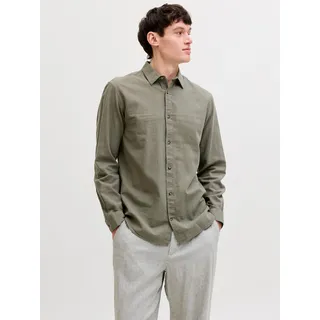 JACK & JONES Jjesummer Linen Blend Langarmhemd Dusty Olive L
