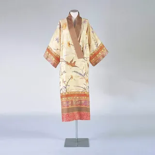 bassetti Bademantel Kimono Fong - Farbe: beige - V2, Größe: S/M (99238)
