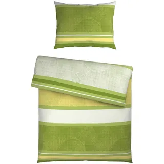 Esposa Bettwäsche , Grün , Textil , Streifen , 140x200 cm , pflegeleicht, atmungsaktiv, schadstoffgeprüft , Heimtextilien, Bettwäsche & Leintücher, Bettwäsche, Satin-Bettwäsche