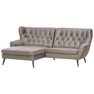 Stylife Ecksofa , Taupe , Holz , Buche , vollmassiv , Uni , Ottomane links, L-Form , 237x165 cm , Typenauswahl, Stoffauswahl, seitenverkehrt erhältlich, Rücken echt, Armteil links, Armteil rechts , Wohnzimmer, Sofas & Couches, Wohnlandschaften, Ecksofas