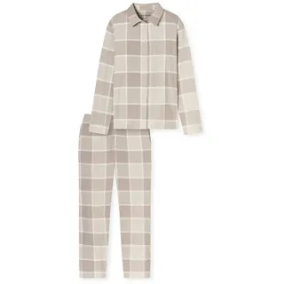 SCHIESSER Schlafanzug beige|braun L (40)