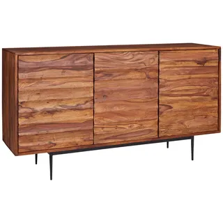 Wohnling Sideboard Sheesham Massivholz 150x81x41 cm