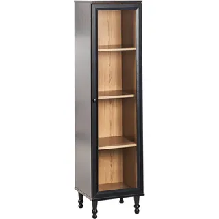 Beliani Vitrine Tingledale 40 x 38 x 150 cm Schwarz