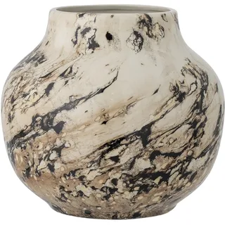 Bloomingville Janka Vase aus Steingut hergestellt, in der Farbe: Braun, Maße: 23,5 x 21,5 cm, 82057546