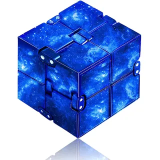 Fidget Infinity Cube, Antistress Spielzeug Fidget Toy Würfel für Stress und Angst Linderung Entspannendes Spielzeug (Blau)