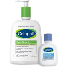Cetaphil Feuchtigkeitsspendende Körpercreme, parfümfrei, Format 470 ml + Emulsion Gesichtsreiniger, Reiseformat, 29 ml