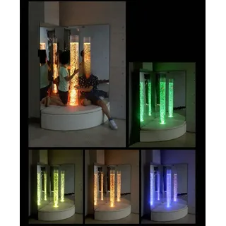 Wasser Säule 150cm Wasser Spiel Wohnzimmer Deko Dekoration Steh Lampe Wasserwand - Transparent