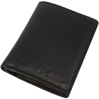 Frentree Frentree® Herren Geldbörse aus Nappa Leder mit RFID Schutz, 15 Kartenfächer, Hochformat Portemonnaie, Schwarz