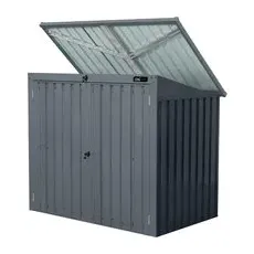 Axi Gartenschrank Oscar Metall 2 x 240 l Anthrazit