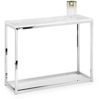 Julian Bowen Scala Konsolentisch, weißer Marmoreffekt/Chrom