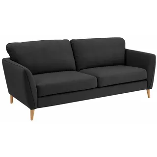 Home affaire 3-Sitzer »MARSEILLE Sofa 206 cm«, mit Massivholzbeinen aus Eiche, verschiedene Bezüge und Farbvarianten Home affaire anthrazit