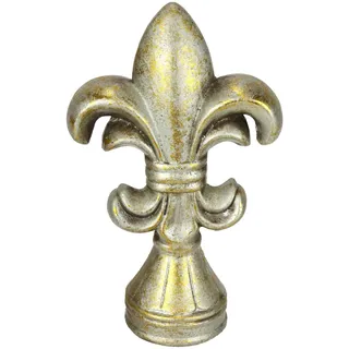 Flair Flower Dekoobjekt Französische Lilie Dekolilie Ornament Pokal Dekorative Büste Deko Nostalgie Vintage Tischdeko Figur Deko-Lilie Alt-Gold Landhaus Gartenfigur Geschenk Gartendeko Statue, 23cm