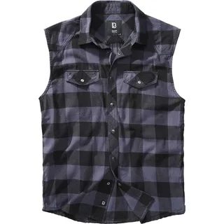 Brandit Textil Brandit Check Shirt Sleeveless, (Sale) black/grey, Größe: 5XL