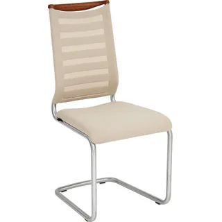 Venjakob SCHWINGSTUHL Edelstahlfarben, Beige - 47x99x59 cm