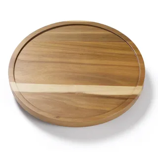 LAMU Akazienholz Drehteller für Küche, Lazy Susan aus Holz für Schrank, Arbeitsplatte und Vorratsschrank-Organisation, 30.5cm