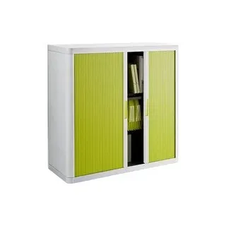 PAPERFLOW easyOffice Rollladenschrank weiß, grün ohne Fachböden 110,0 x 41,5 x 104,0 cm