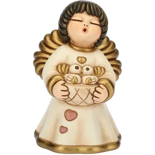 Thun - Familienengel mit Vögeln - Klein - Keramik - 11,2 cm H