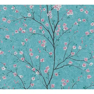 A.S. Création Metropolitan Stories Vliestapete 10 m x 0,32 m 379123 blau/rosa/schwarz