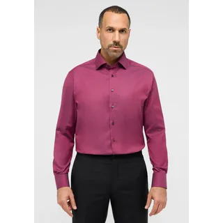 Langarmhemd ETERNA "MODERN FIT", Herren, Gr. 45, Normalgrößen, rot (dunkelrot), 100% Baumwolle, tailliert, Manschette, Hemden Langarmhemd, NON IRON (bügelfrei)